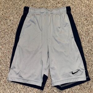 Nike Gray/Navy Blue "Dri-Fit" Boys Shorts-L(14-16)